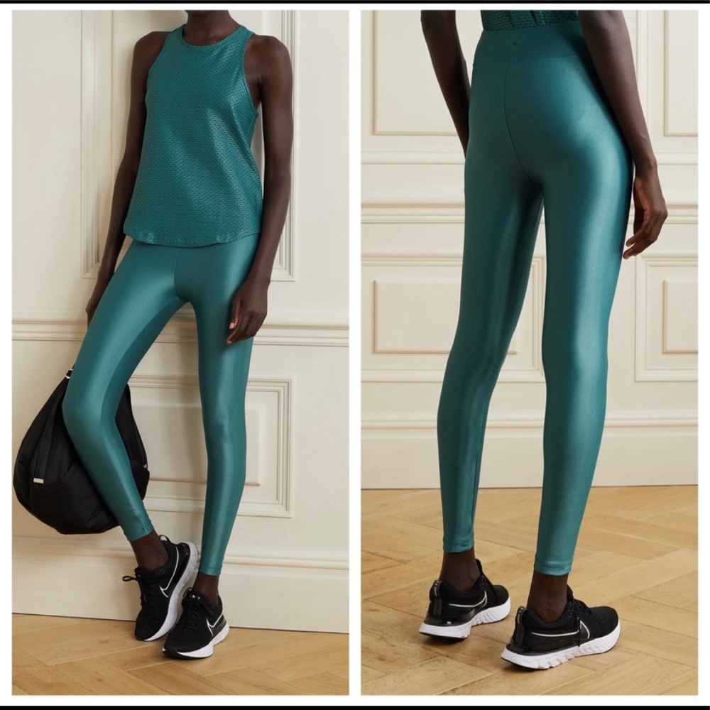 * Koral Green Lustrous High Rise Capri Leggings Size Large